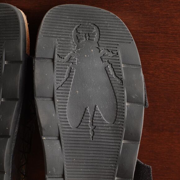 Fly London Sandals Womens SZ EU 40 US 9-9.5 BLK Iridescent Leather Slide Shoes - Picture 14 of 14